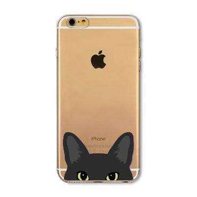 Peeking Black Cat (Phone Case)